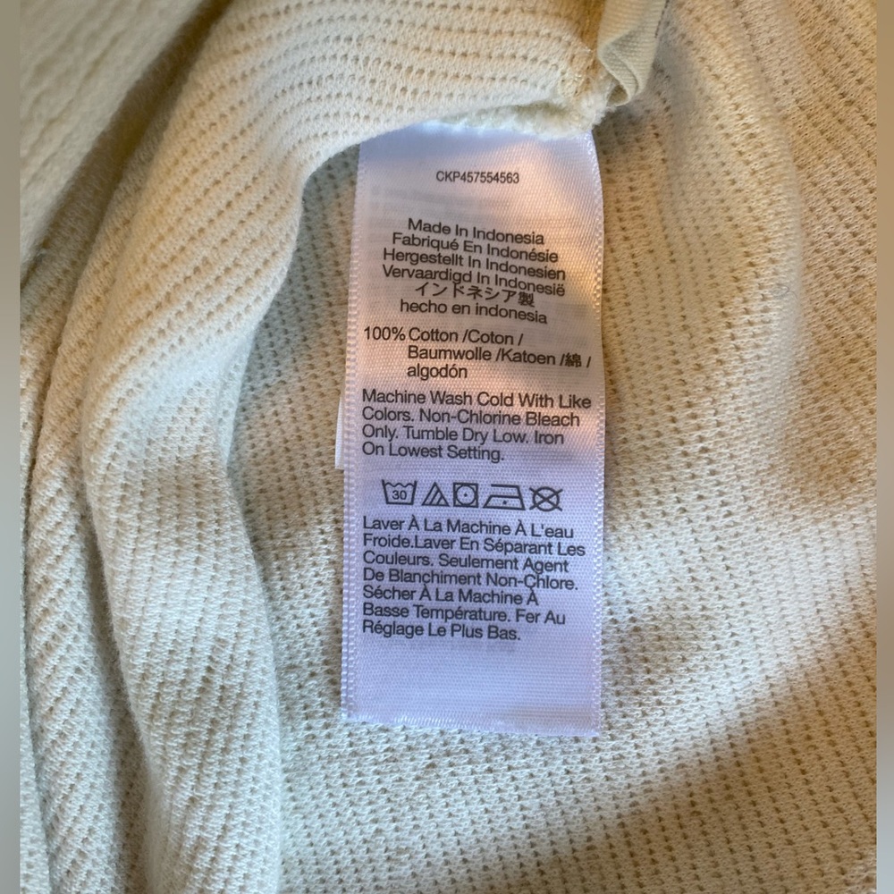 Madewell Ottoman Jacquard Polo Top, Cream - M - Picture 11 of 14